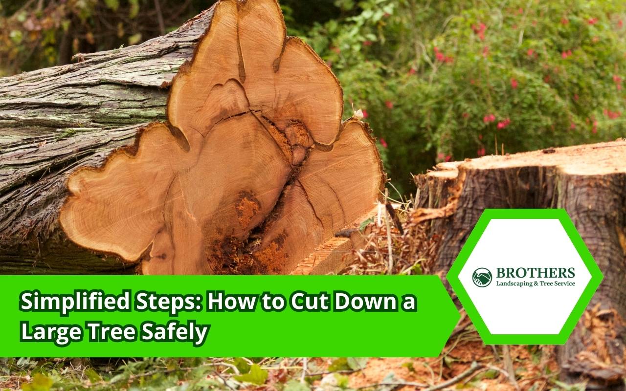 Face cut technique for how to cut down a large tree safely