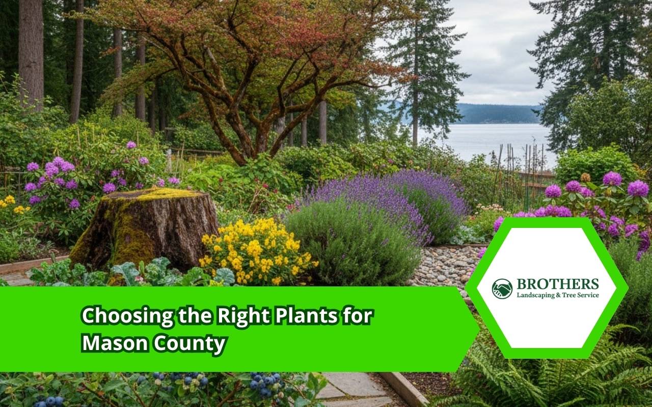 Garden design focusing on choosing the right plants for Mason County