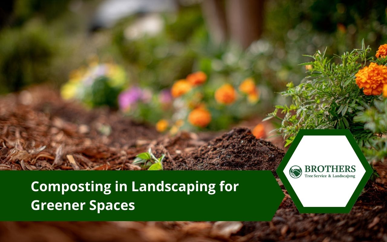 Composting in Landscaping applied to garden beds for greener outdoor spaces