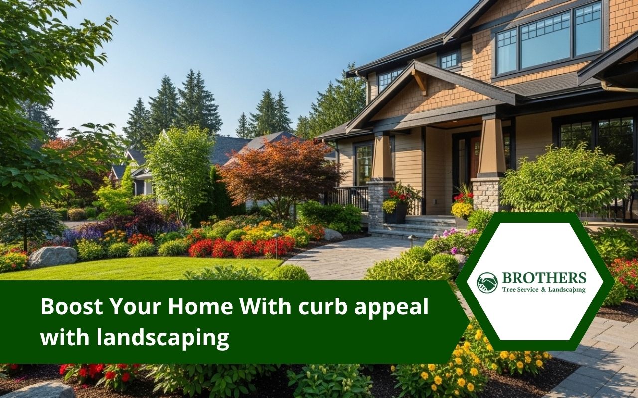 curb appeal with landscaping in a clean and colorful front yard