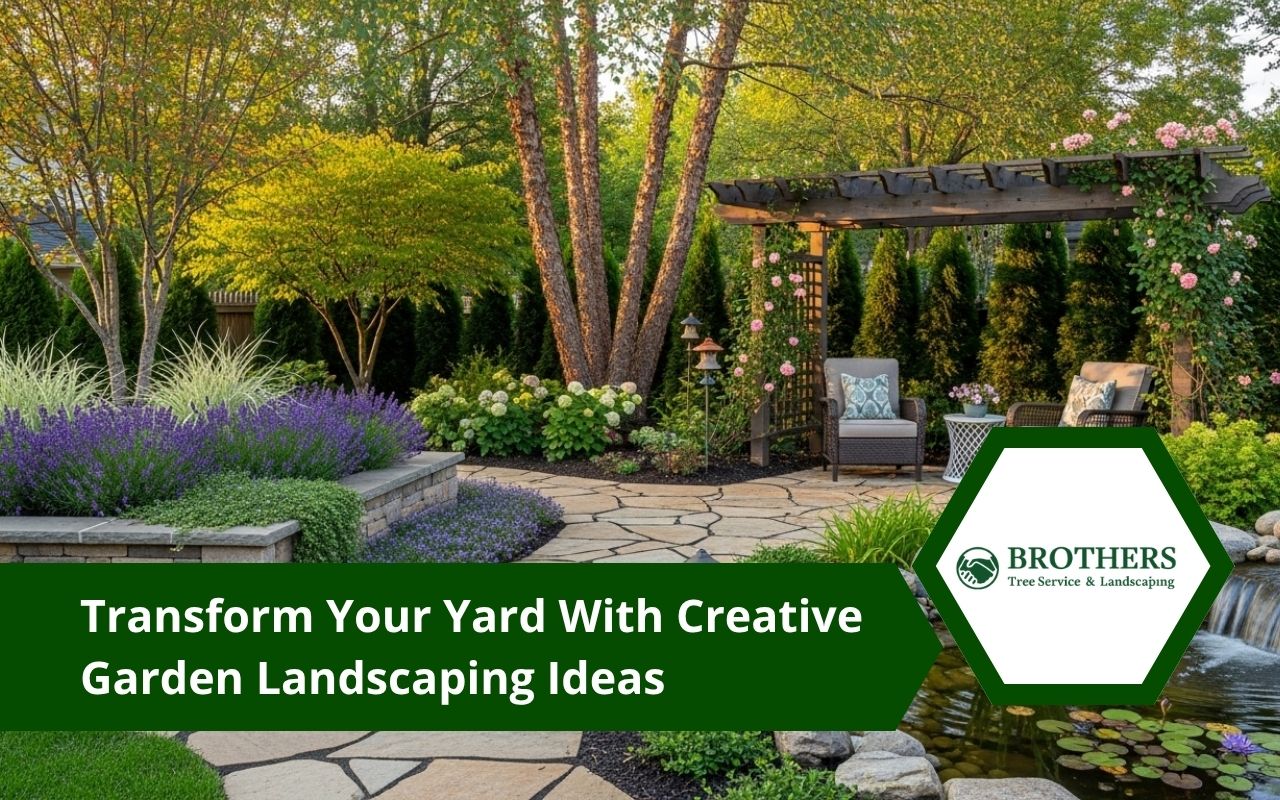 backyard design with garden landscaping ideas for a welcoming yard