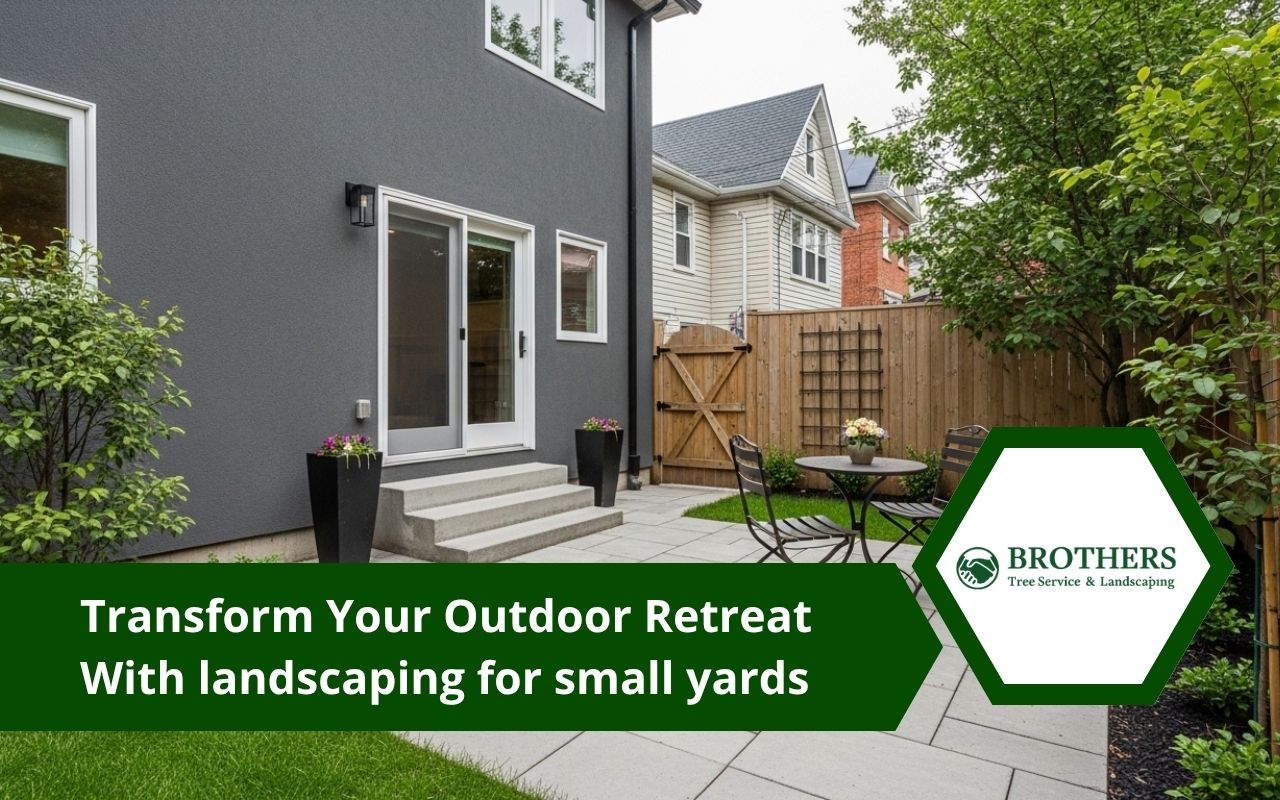 landscaping for small yards with a simple patio layout