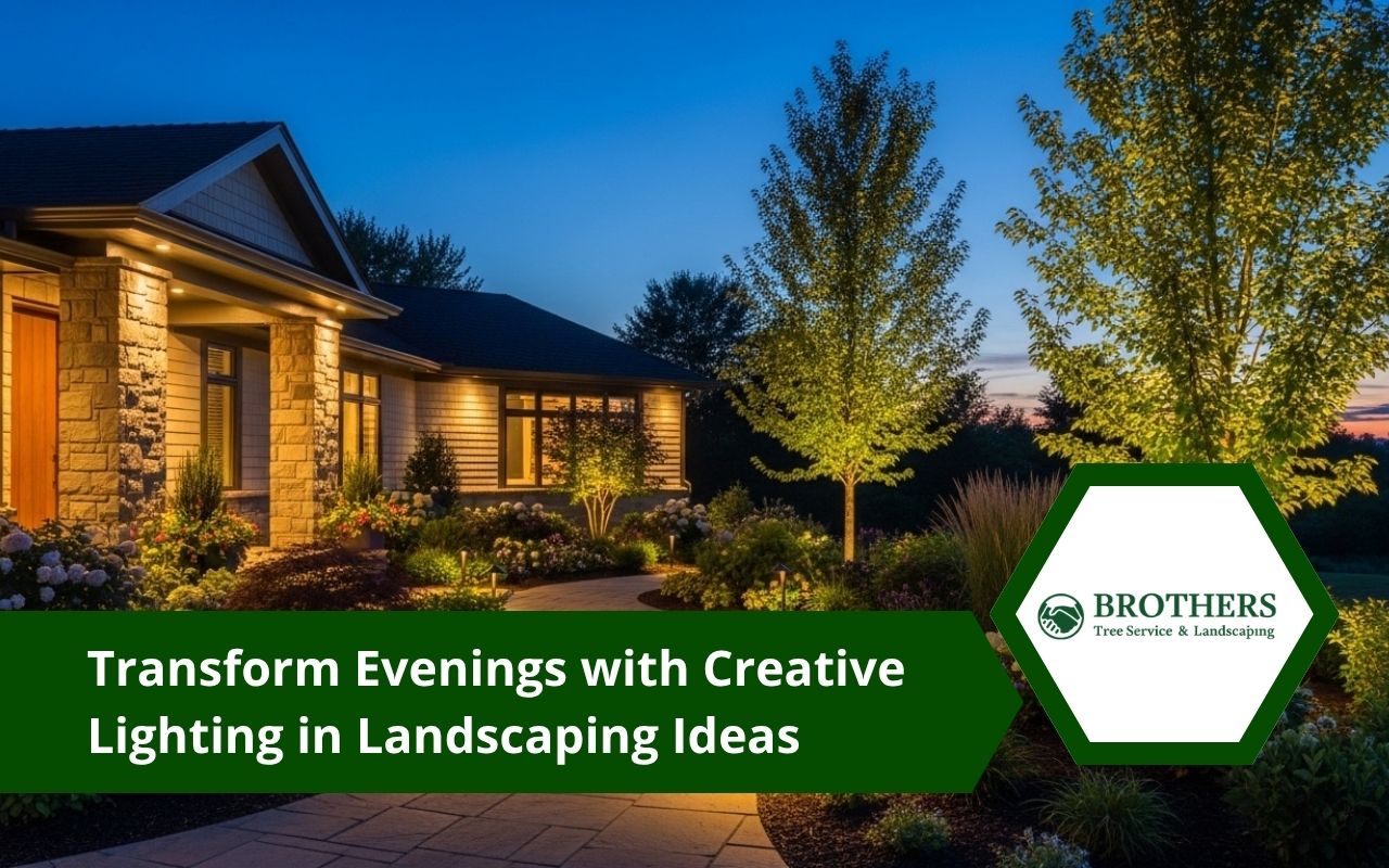 lighting in landscaping for a welcoming front yard
