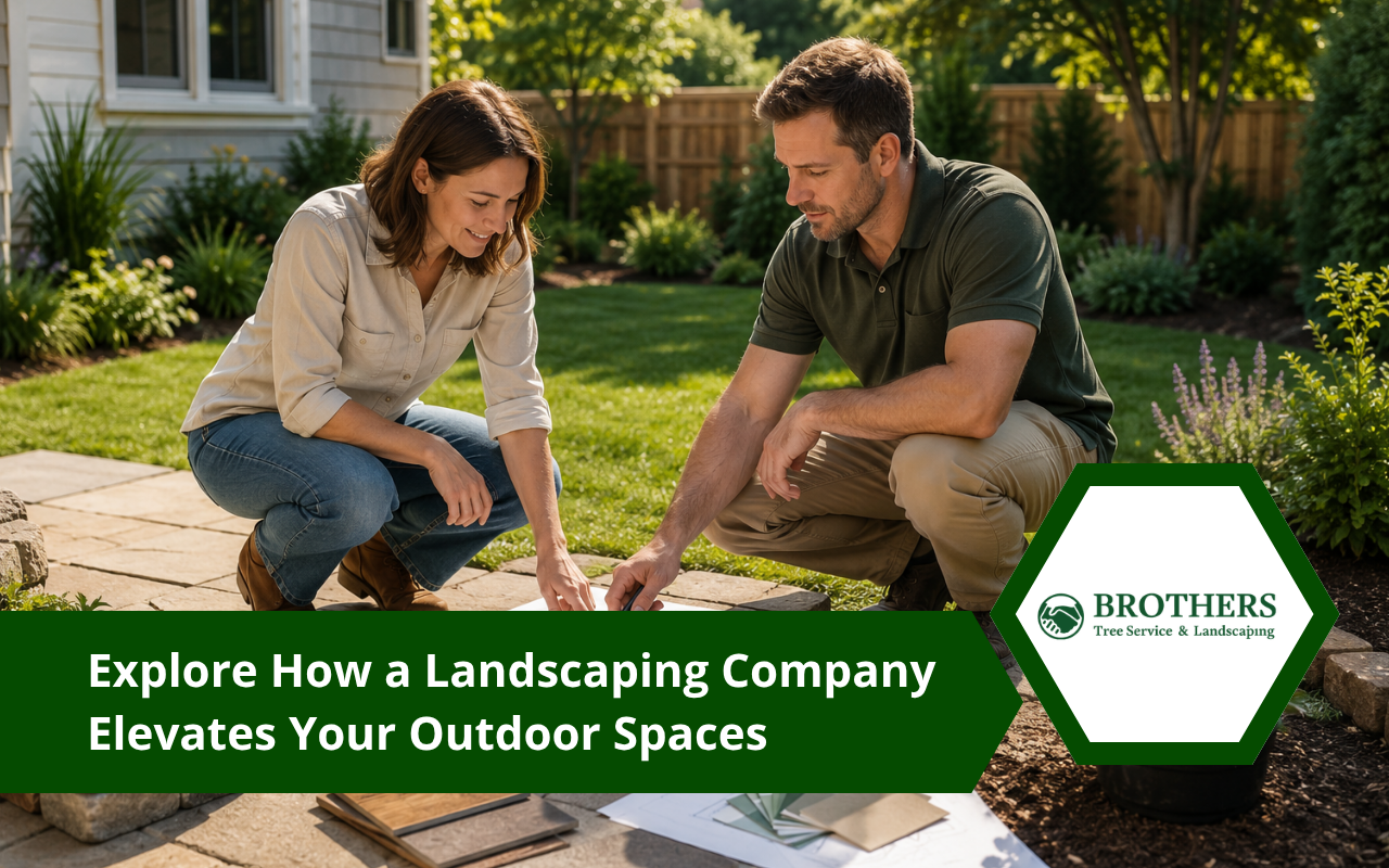 Landscaping company planning a practical and attractive yard design